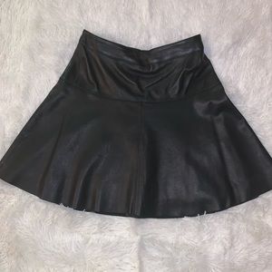 Banana Republic Black Leather Skirt